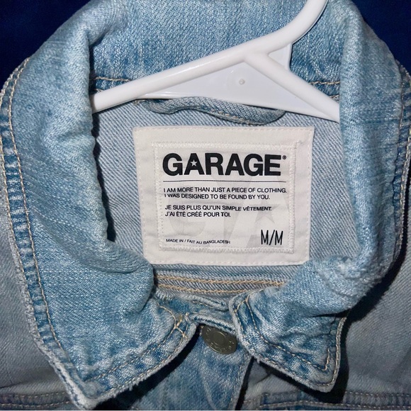 Garage Light Wash Denim Jean Jacket | Size M (Fits S) - Picture 2 of 7